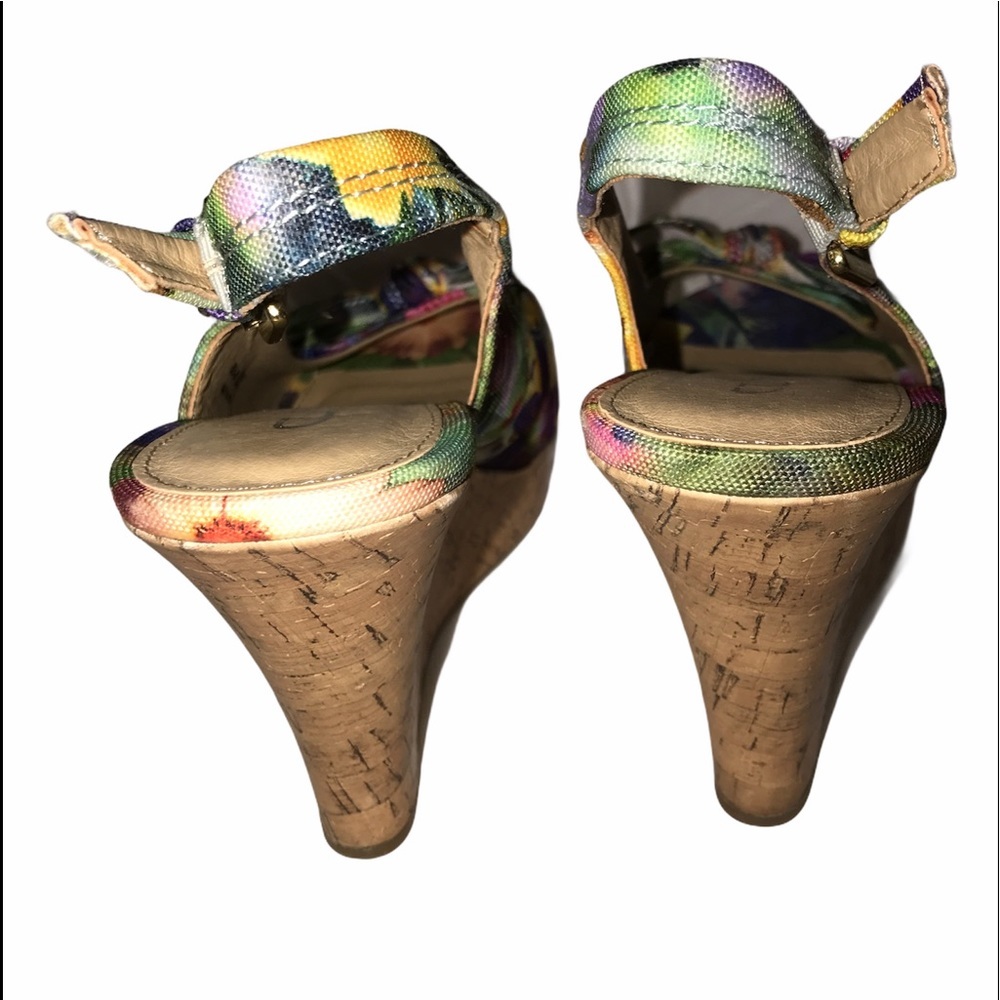 CL BY LUANDRY Floral buckle sling back wedge 8 - Picture 6 of 9